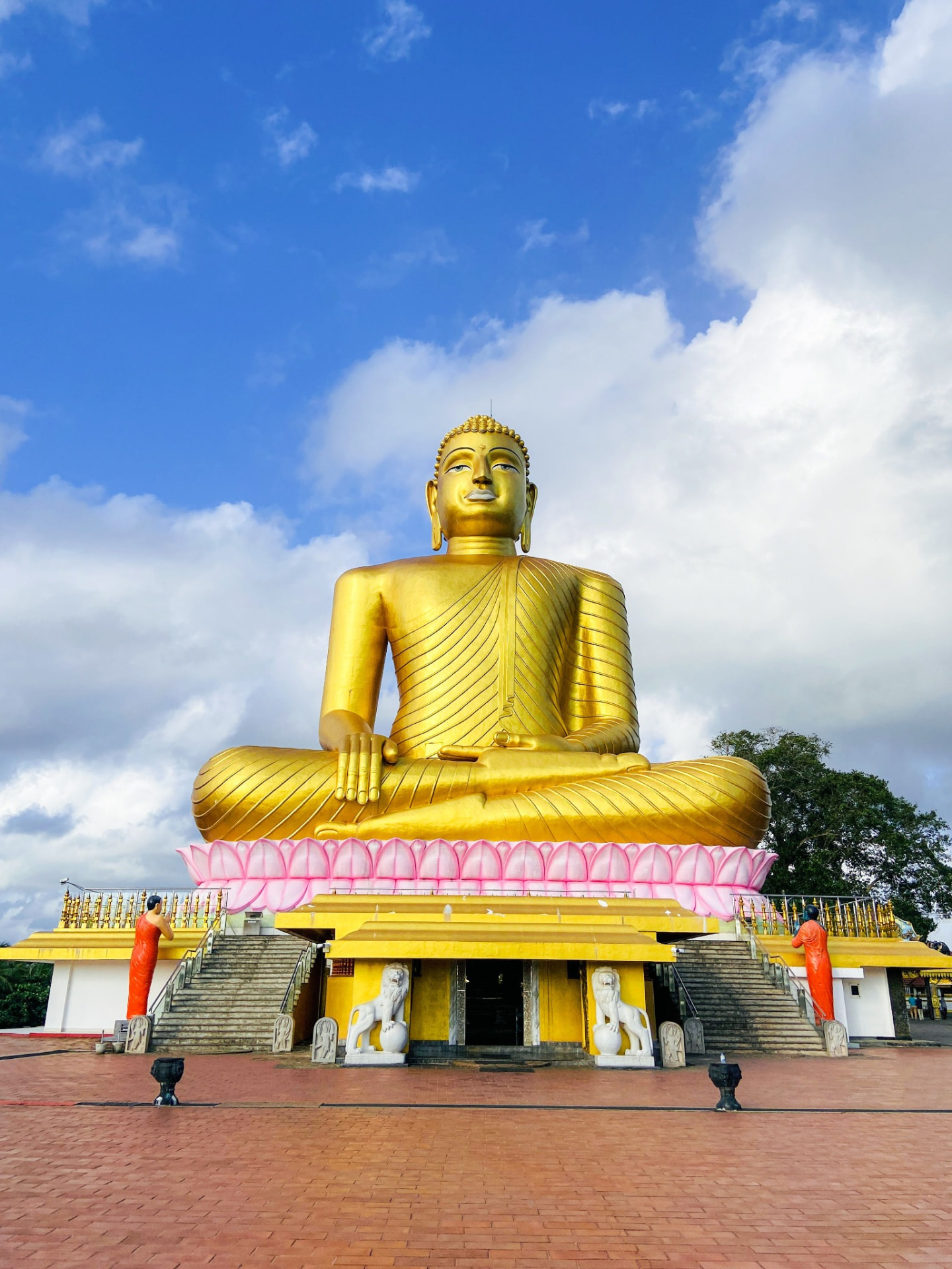 Golden Buddha statue in Sri Lanka